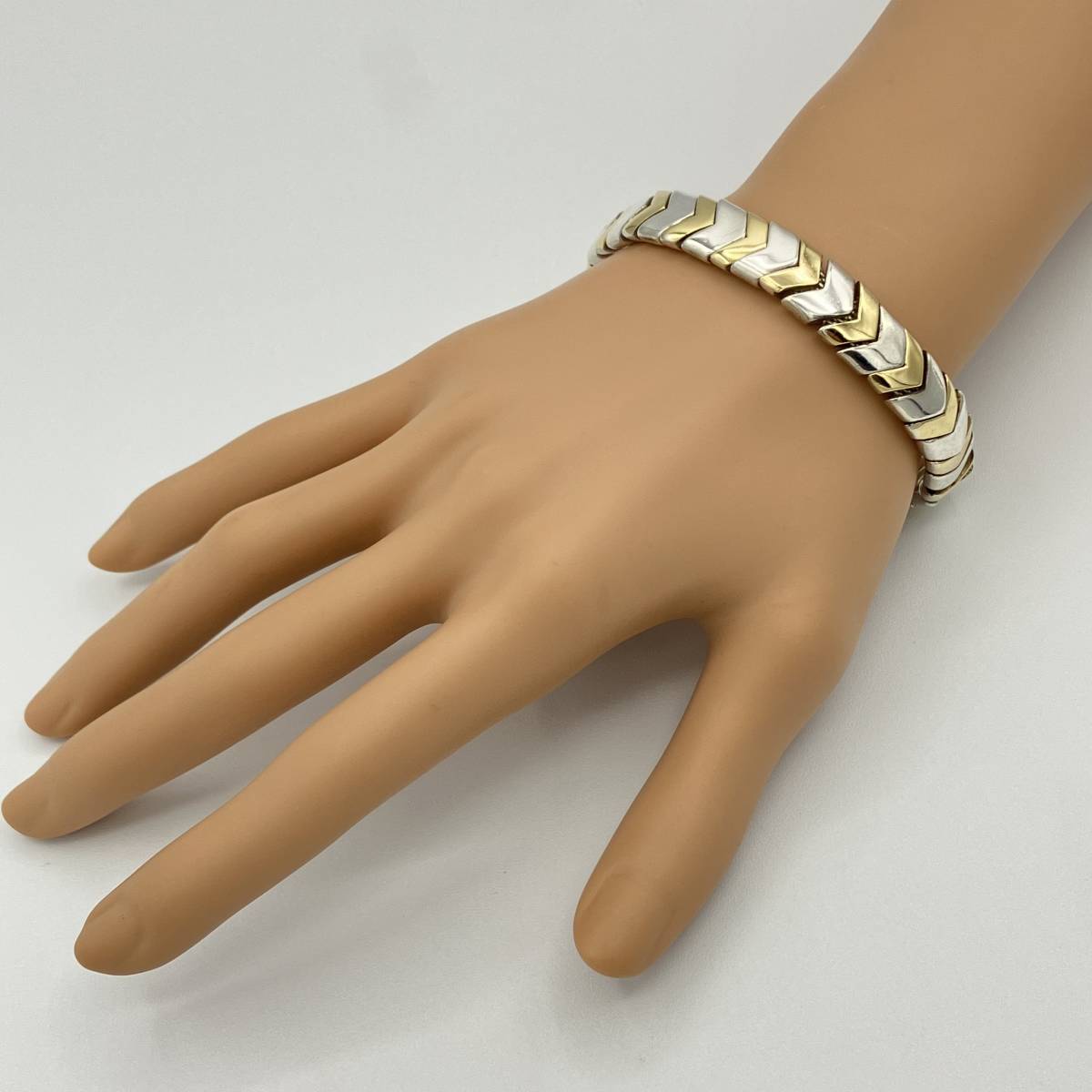 ☆ 希少品 メンズ ティファニー ビンテージ コンビ リンク ブレスレット バングル シルバー 925 ゴールド TIFFANY VINTAGE BRACELET