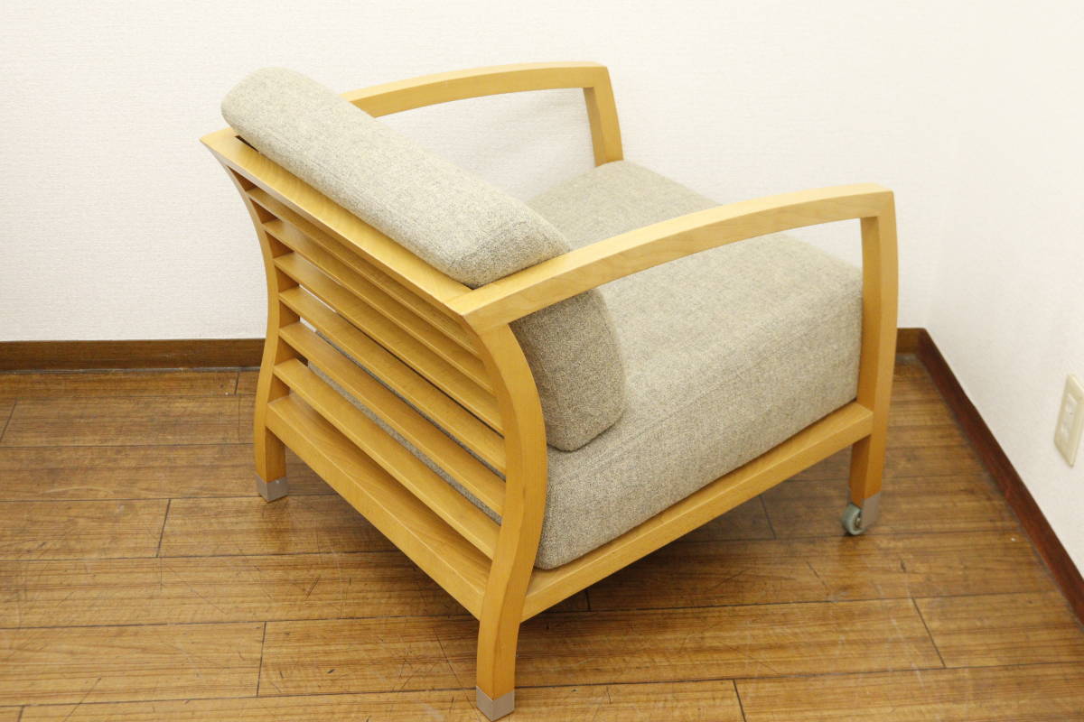 【引取可/福岡市博多区】STUA MALENA ArmChair/スチュア マレーナ アームチェアー 1Pソファ ラウンジ系 チェアー 前脚キャスター付 8C766_画像2