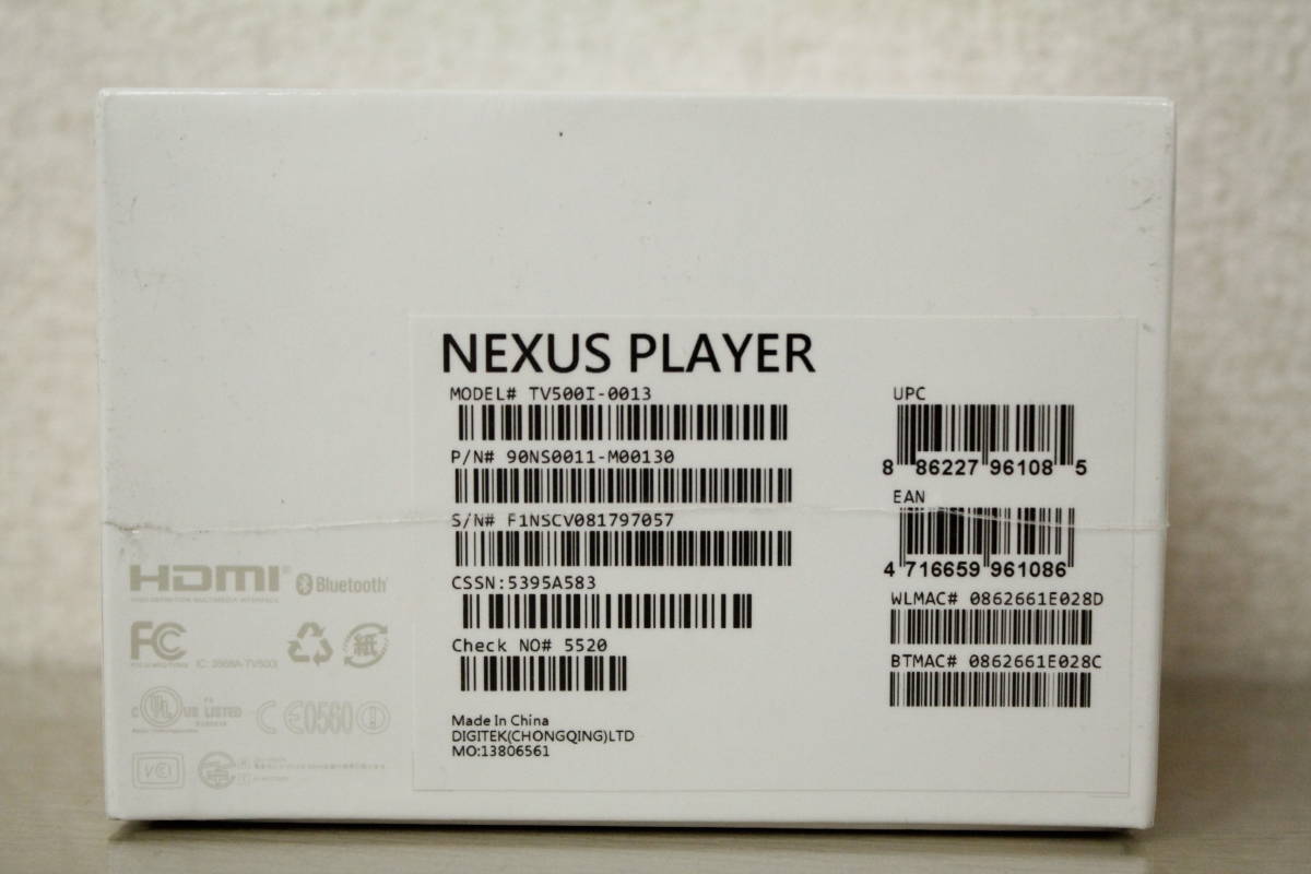 【未使用】Google Nexus Player Android TV Google TV TV500I-0013 グーグル ネクサス・プレイヤー 2C894_画像3