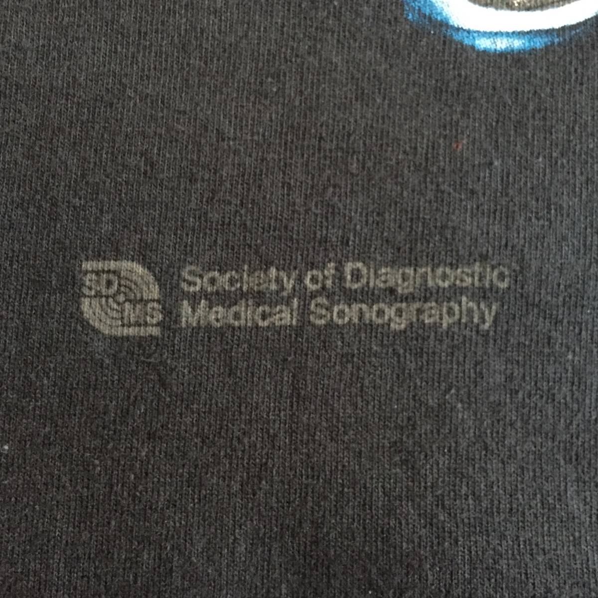 Society of Diagnostic Medical Sonography SDMS プリントT Tシャツ 黒 ブラック GILDAN Ultra Cotton ギルダン Mサイズ 100% COTTON_画像6