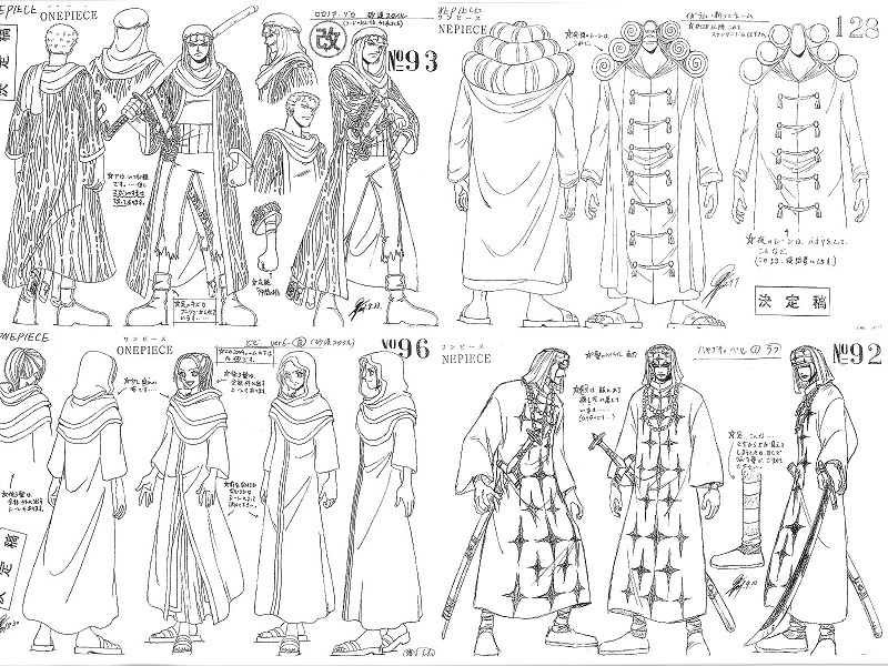 ①ワンピース ONE PIECE アラバスタ編 製作用資料 設定資料(イラスト集