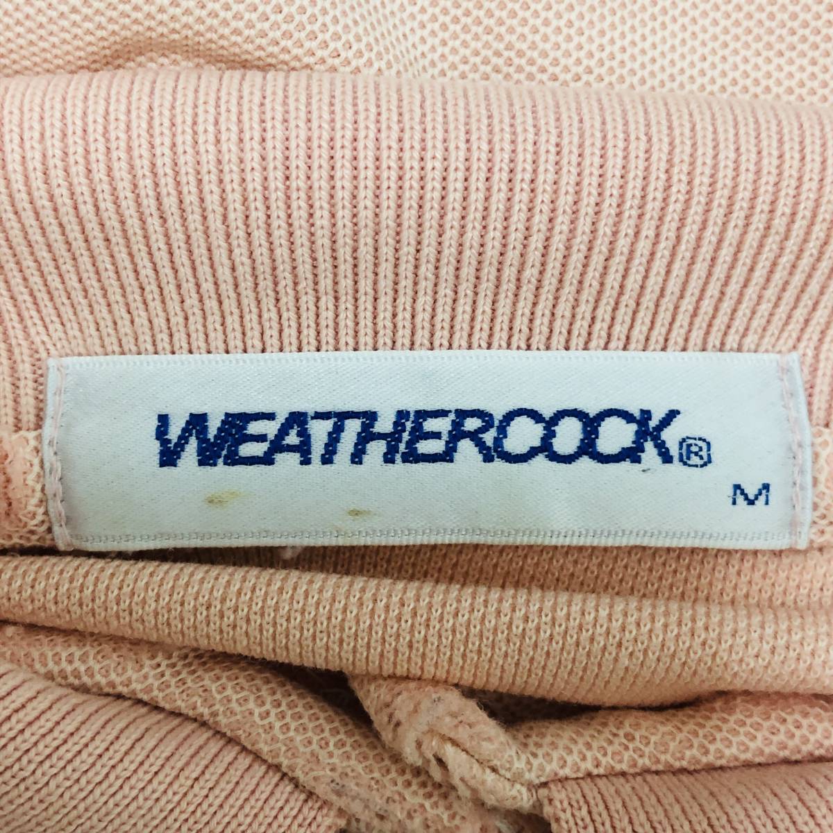 a01522 WETHERCOCK ウェザーコック ポロシャツ 長袖 ロゴ刺しゅう 綿混 M ピンク 無地 レディース かわいい系 スポーティチックスタイル_画像7
