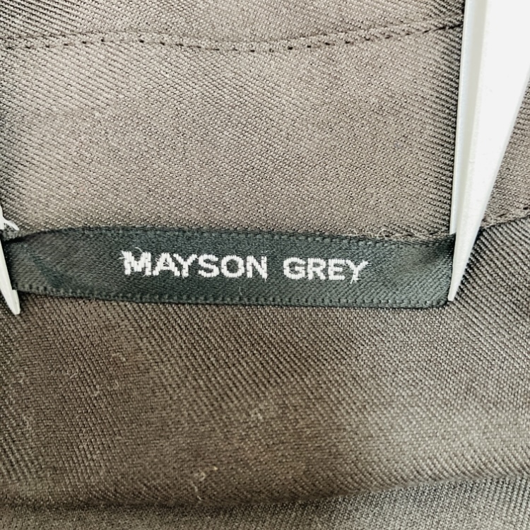 a01532 美品 MAYSON GREY メイソングレイ レディース シャツ 薄手 日本製 エレガント サイズ2 ブラウン シンプル 万能 クラシカルチックの画像8