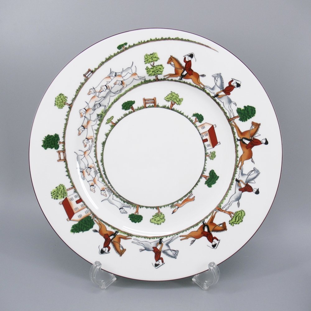 1円~ Wedgwood ウェッジウッド ハンティングシーン プレート 20.5cm