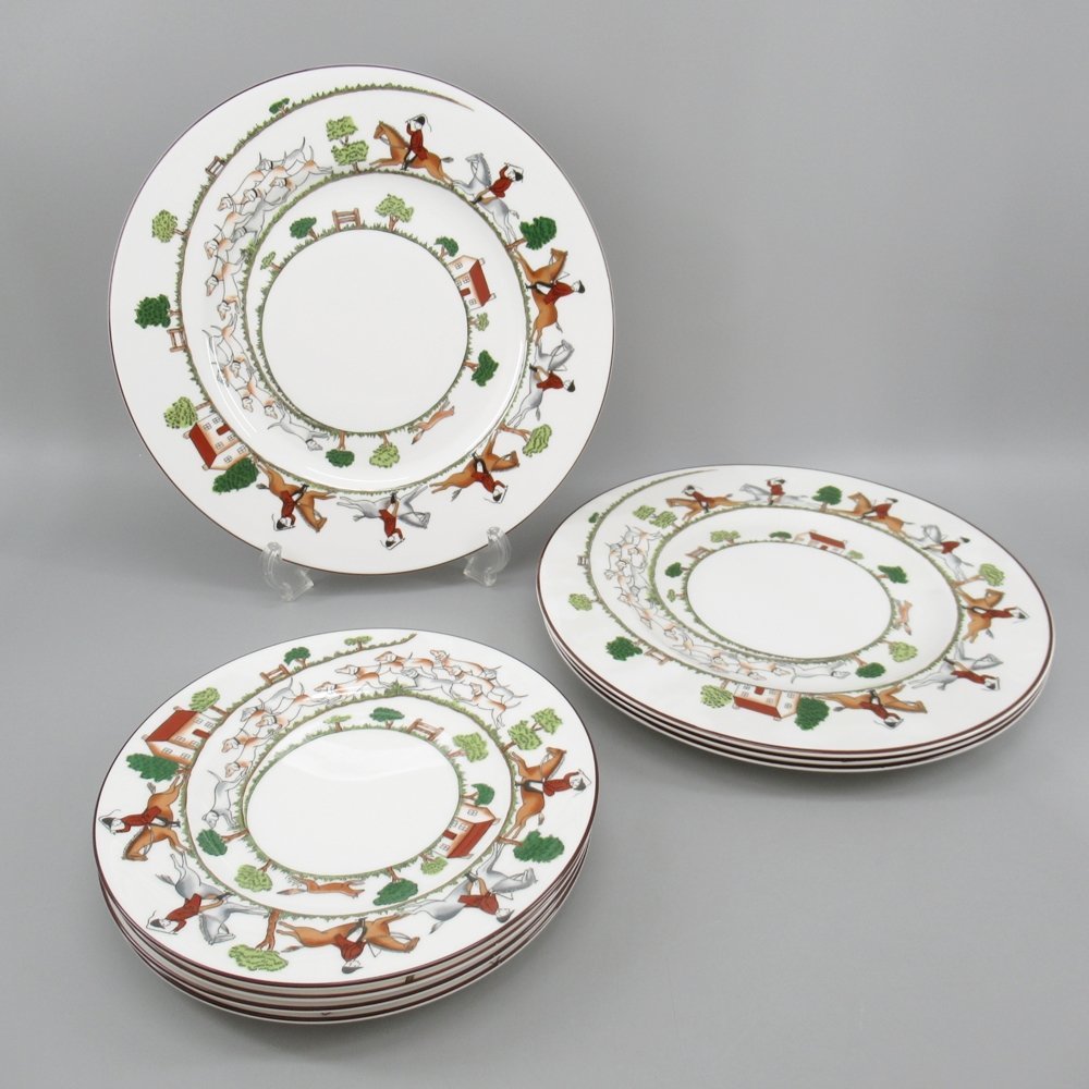 1円~ Wedgwood ウェッジウッド ハンティングシーン プレート 20.5cm