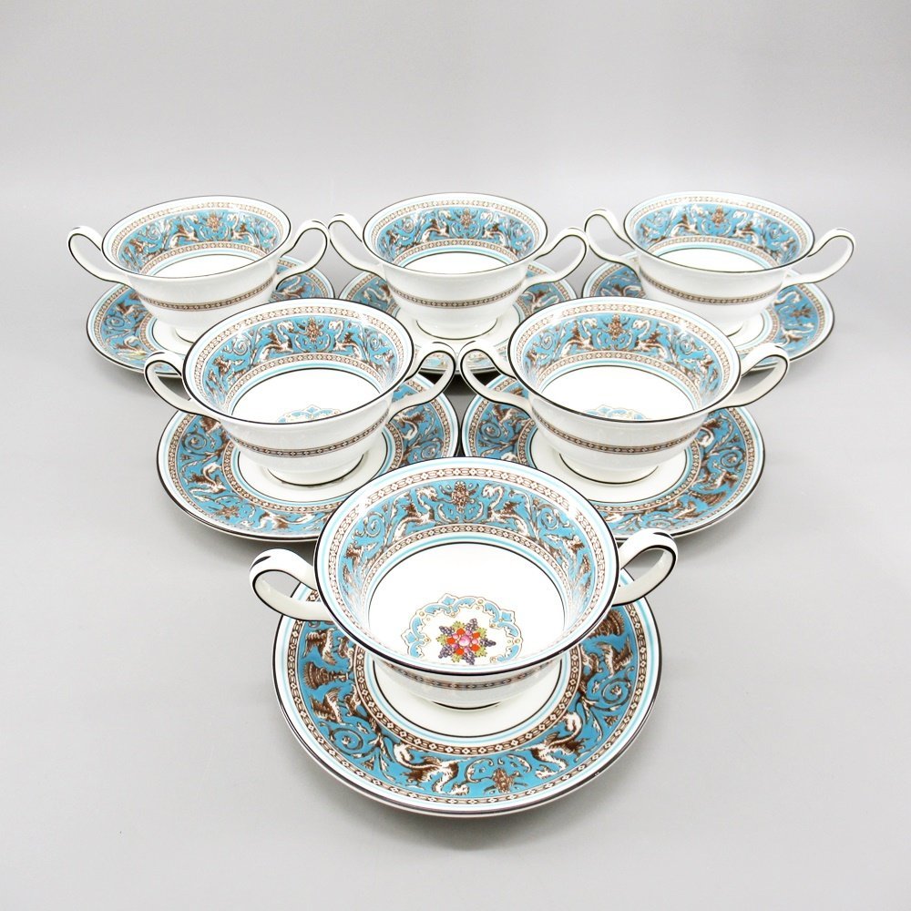 1円~ Wedgwood ウェッジウッド フロレンティーン ターコイズ スープ