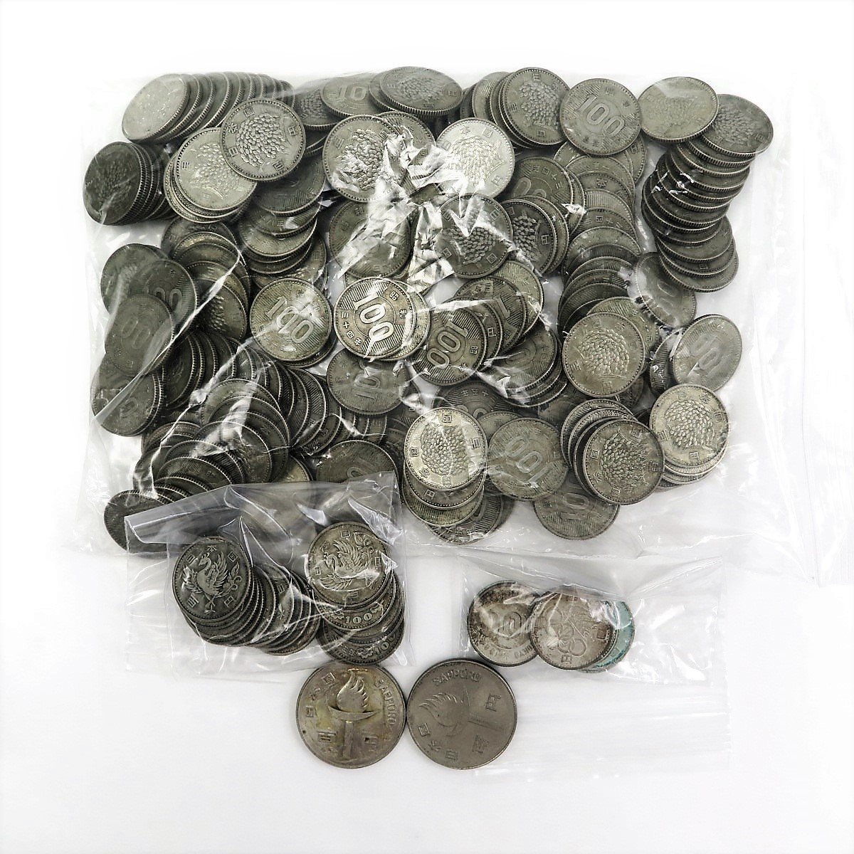 旧硬貨 100円銀貨 稲穂 194枚/鳳凰 16枚/東京オリンピック 6枚/札幌