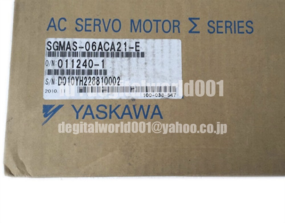 新品【代引★Ｔ番号領収書★税込 東京発】YASKAWA / 安川電機 SGMAS-06ACA21-E サーボモーター【６ヶ月保証】_画像1