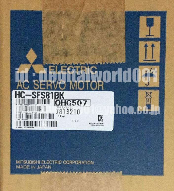 新品【代引★Ｔ番号領収書★税込 東京発】MITSUBISHI/三菱 HC-SFS81BK サーボモーター【６ヶ月保証】