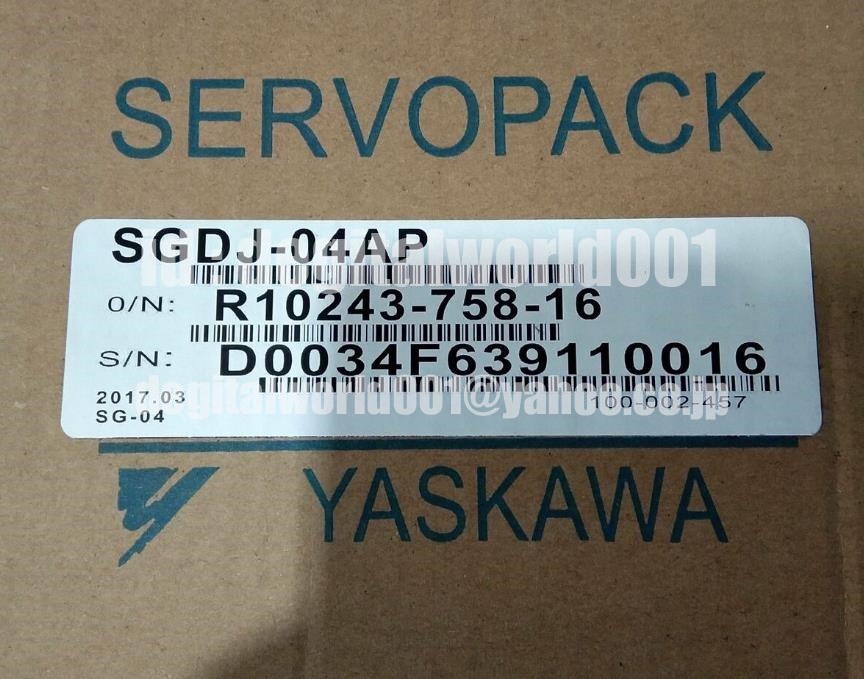 新品【代引★Ｔ番号領収書★税込 東京発】YASKAWA / 安川電機 SGDJ-04AP サーボドライバー【６ヶ月保証】