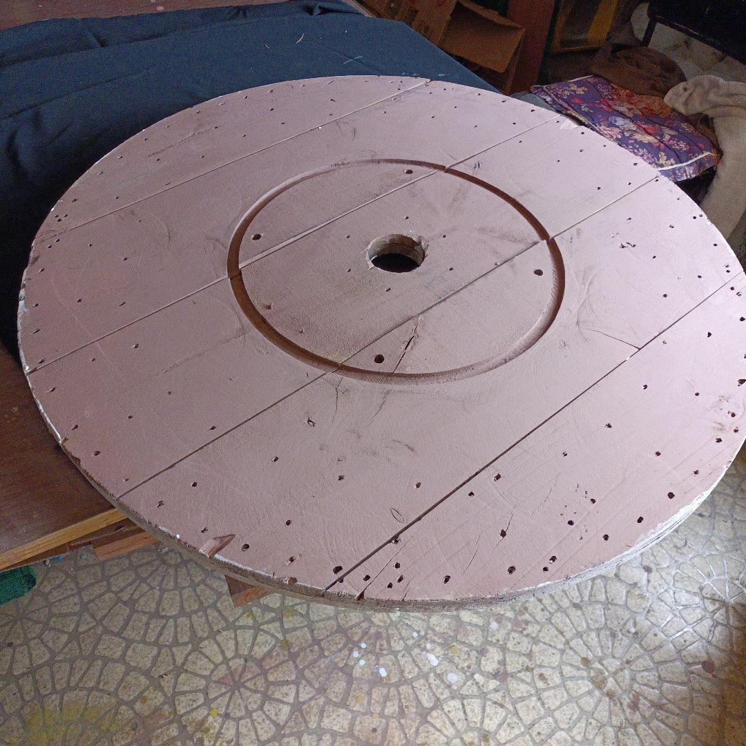  electric wire drum. tabletop 1 sheets diameter 950 thickness 30 DIY for trunk board 10 sheets attaching 