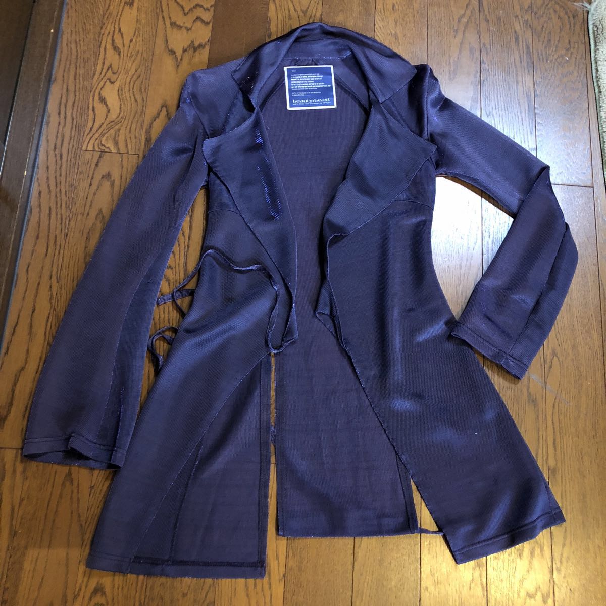美品 beautybeast ビューティービースト ロングジャケット ラメ 美品 beautybeast ビューティービースト ロングジャケット ラメ