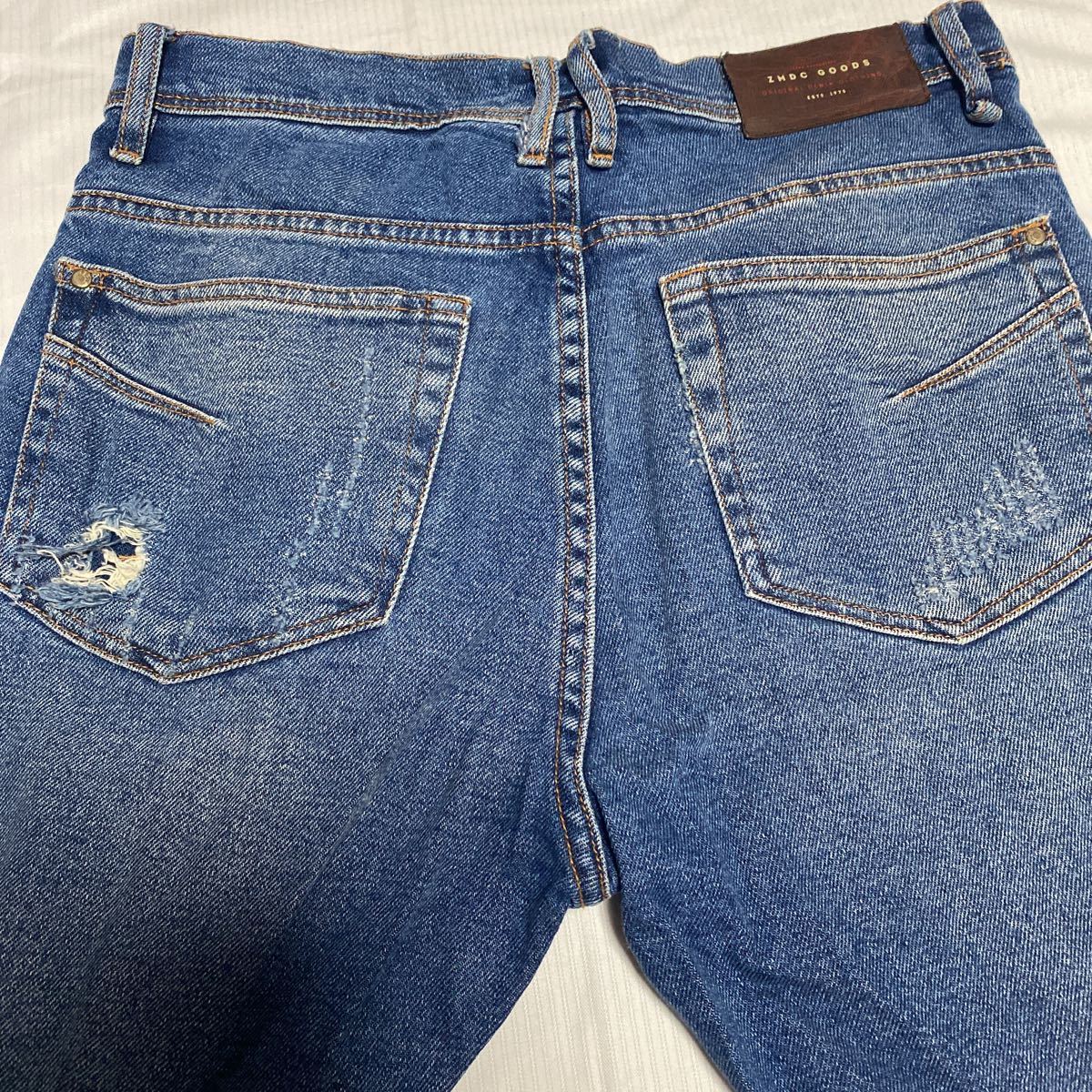 M11 ZARA MAN ダメージジーンズ　サイズEUR36表記　モロッコ製_画像5