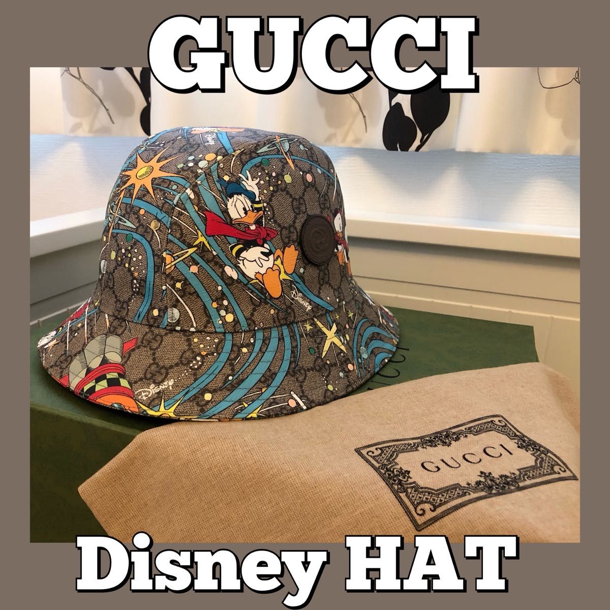 未使用品☆GUCCI☆グッチ/バケットハット/フェドラ/帽子/ディズニー