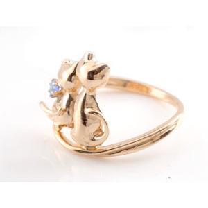  ring is possible to choose natural stone pin key ring cat ring pink gold k18 18k 18 gold strut gem free shipping sale SALE