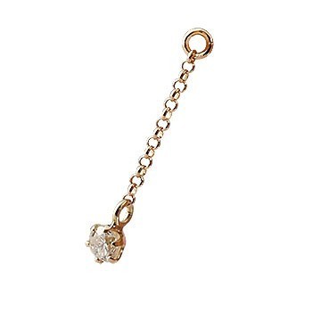 1 piece parts earrings for earrings for diamond pink gold k18 18k simple lady's gem sale SALE