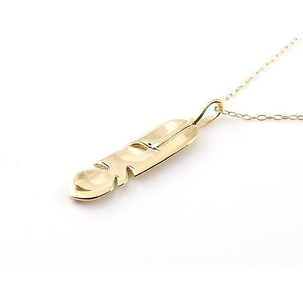  men's feather necklace feather yellow gold k18 pendant top k18 simple for man popular 18 gold free shipping sale SALE