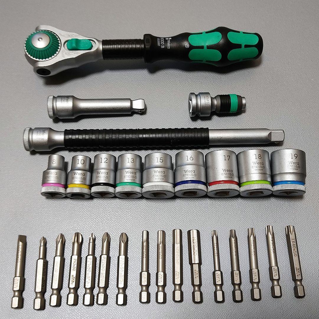 有名な高級ブランド ラチェット&ソケットセット 3/8 工具 WERA 8100 6