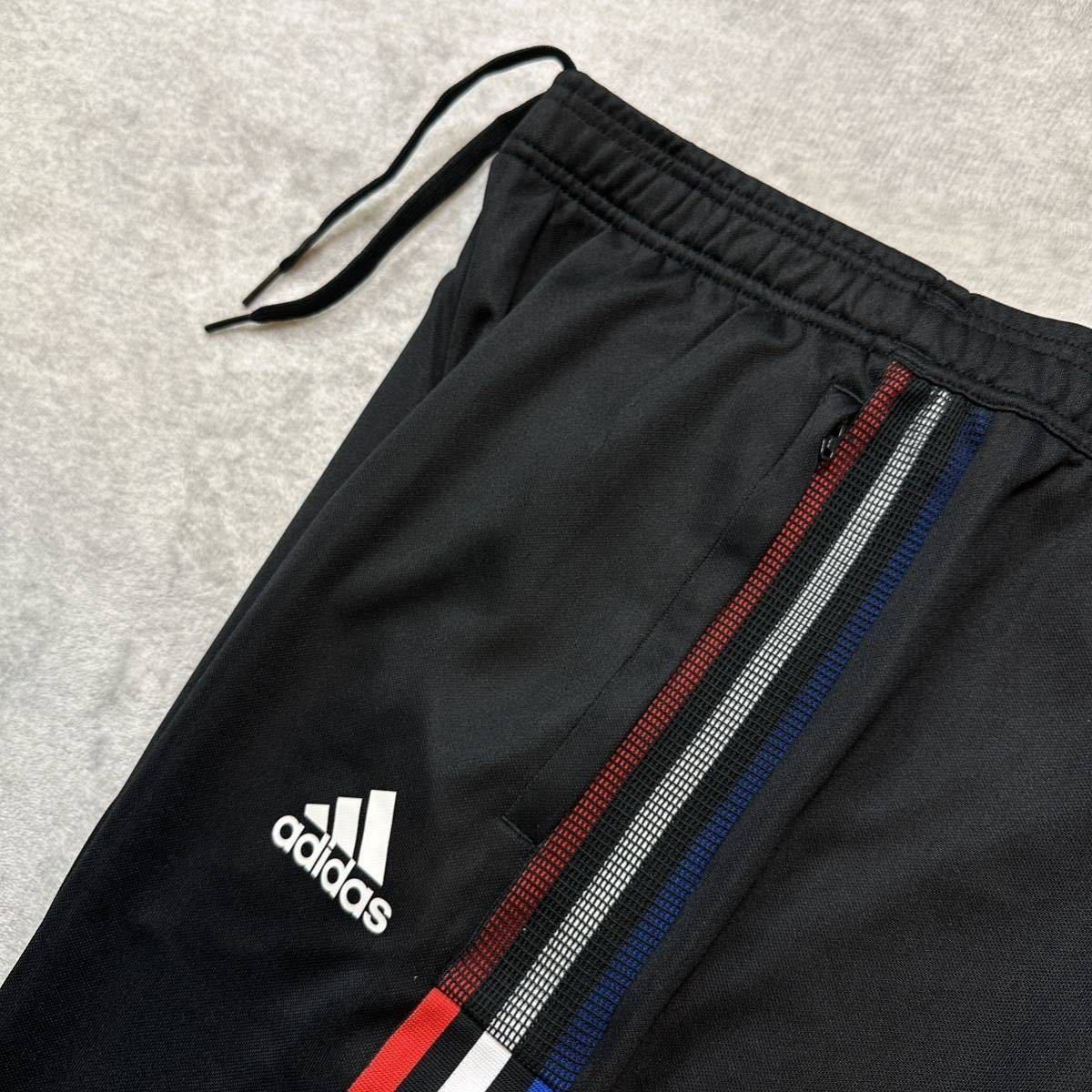 adidas サッカーパンツ トリコロールカラー O(XL) - 通販