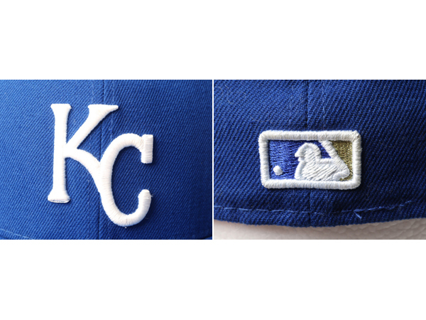 デットストック 未使用品 ■ ニューエラ x Kc ロイヤルズ べースボール キャップ 56.8cm NEW ERA 帽子 MLB オフィシャル 大リーグ 野球 青_画像7