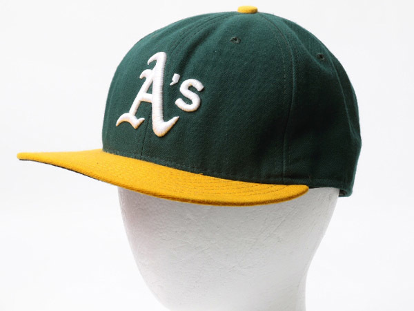 魅了 USA製 野球 大リーグ オフィシャル MLB 新品 帽子 58.7cm / キャップ ベースボール アスレチックス x ニューエラ ■ 未使用 デッドストック 大人用