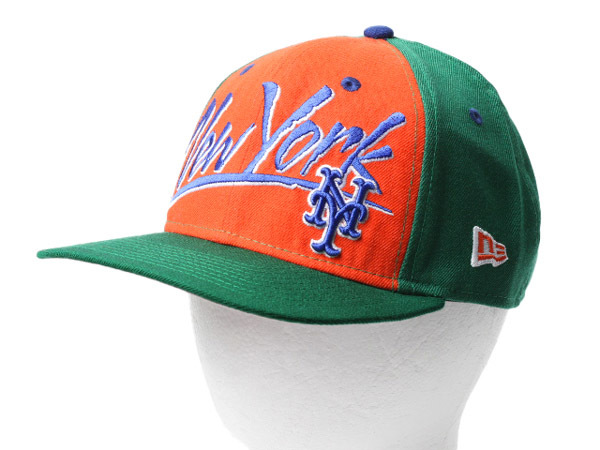 デッドストック 未使用 ■ ニューエラ x NY メッツ ベースボール キャップ フリーサイズ / 新品 帽子 MLB オフィシャル 大リーグ 2トーン