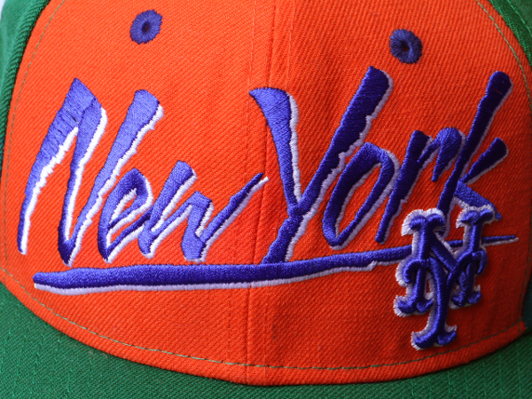 デッドストック 未使用 ■ ニューエラ x NY メッツ ベースボール キャップ フリーサイズ / 新品 帽子 MLB オフィシャル 大リーグ 2トーン_画像7