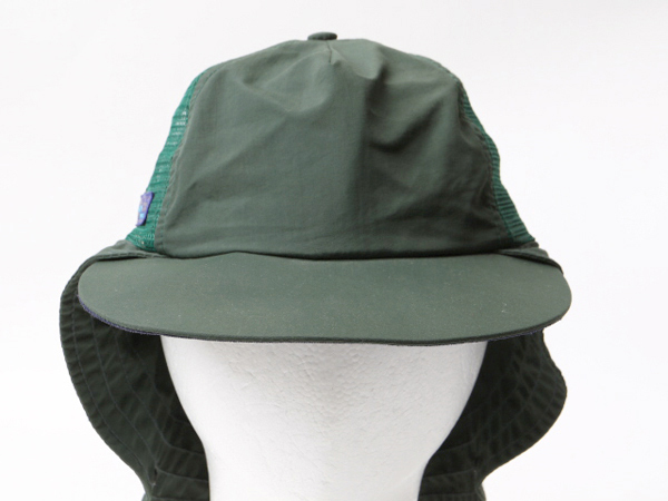  dead stock 90s USA made # Colombia long Bill mesh cap men's lady's M unused Columbia 90 period hat outdoor green 