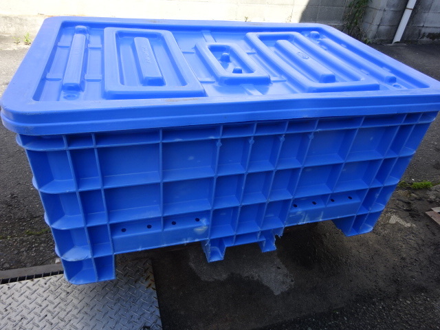 OH-57再/サンコー三甲ジャンボックス#500 フタ付 大型水槽 500L いけす生簀 コンテナ養殖 水産市場サンボックスプラ箱 蓋付 水産市場加工場
