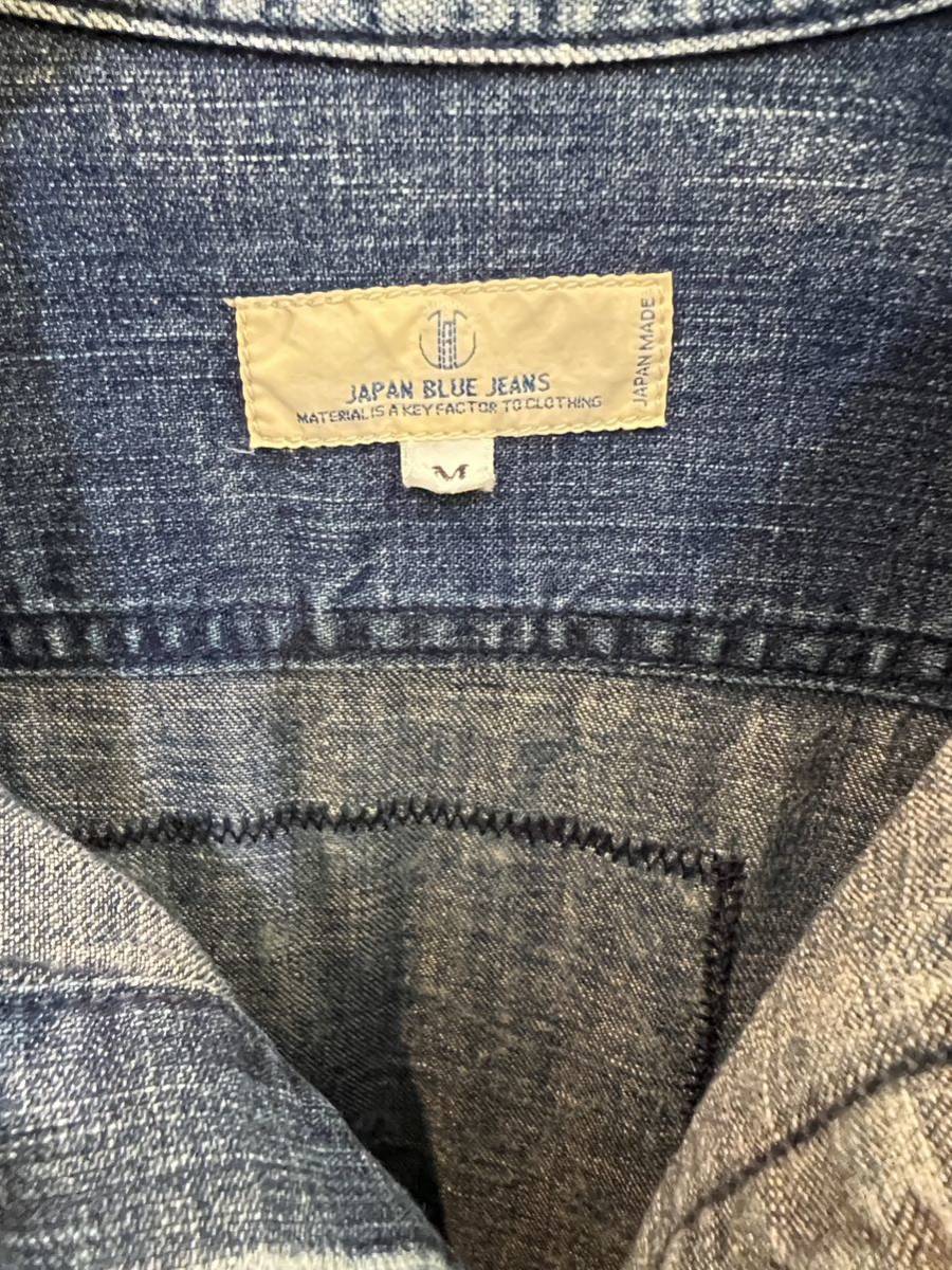 japan blue jeans リメイク加工　デニム　シャツ　M 未使用　桃太郎ジーンズ　木曜まで価格_画像3