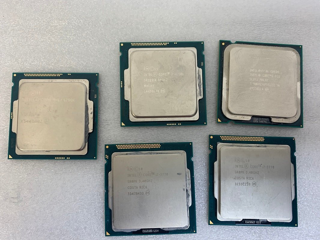 CPU インテルCORE i7-3770 i7-4790K CORE 2 DUO E8400 CPU まとめて5個