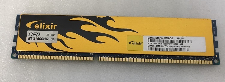 CFD ELIXIR PC3-12800U 8GB DDR3 デスクトップ用 メモリ 240ピン DDR3-1600 8GB ECCなし DDR3  DESKTOP RAM 中古動作確認済み - JChere雅虎拍卖代购