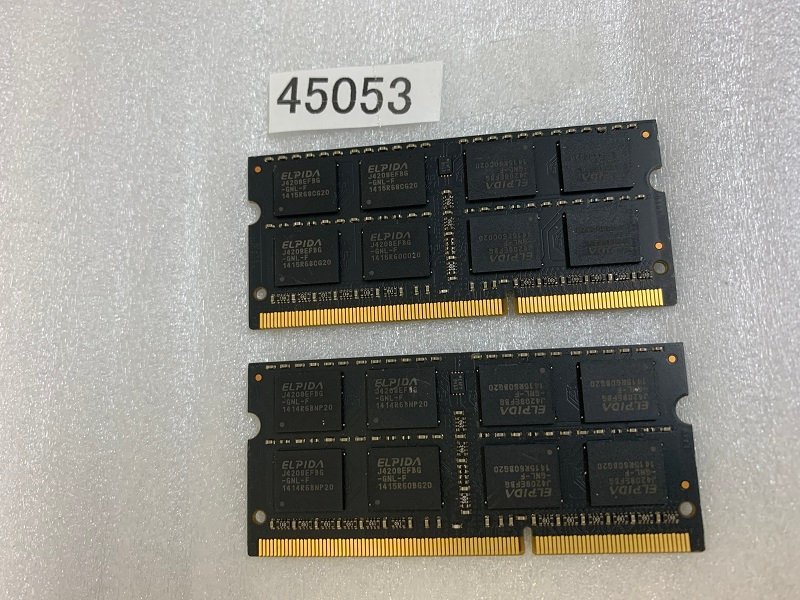 ELPIDA 2RX8 PC3L-12800S 8GB 2枚組 1セット 16GB DDR3 ノートパソコン