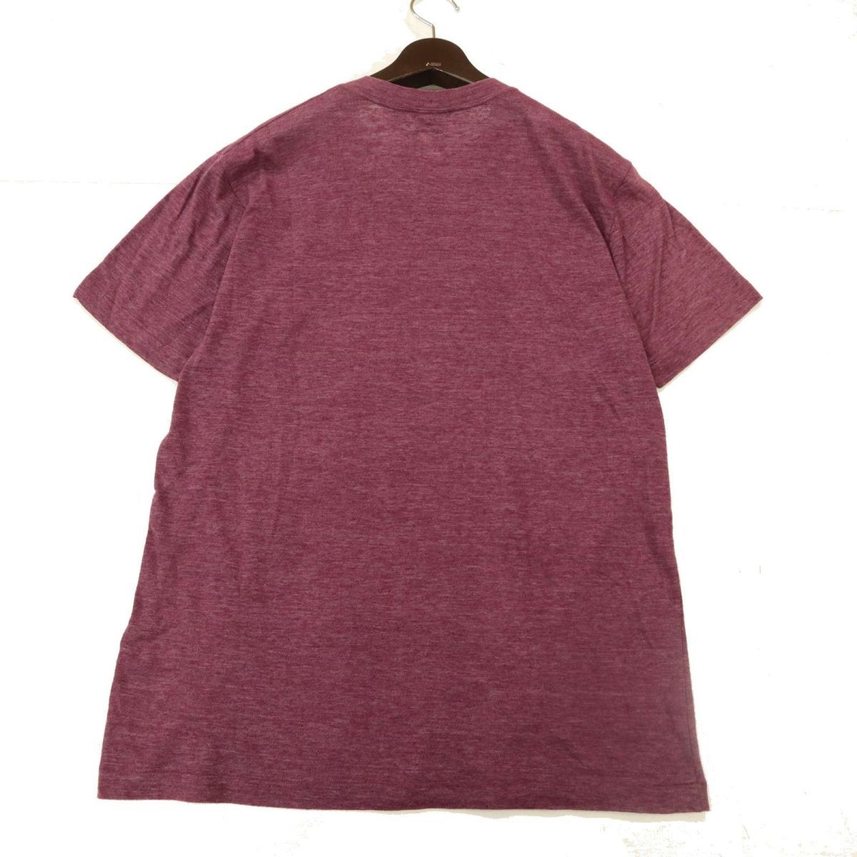 BRU NA BOINNE ブルーナボイン 春夏 【ANTONI プリント】 半袖 クルーネック カットソー Tシャツ Sz.M　メンズ ボルドー　C3T05761_6#D_画像4