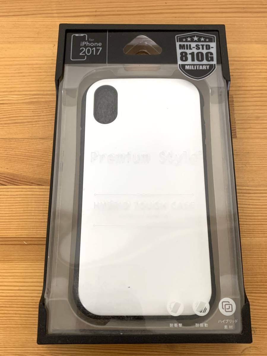 PGA ピージーエー PG-17XPT06WH iPhone X用 ケース ハイブリッドタフケース ホワイト_画像1