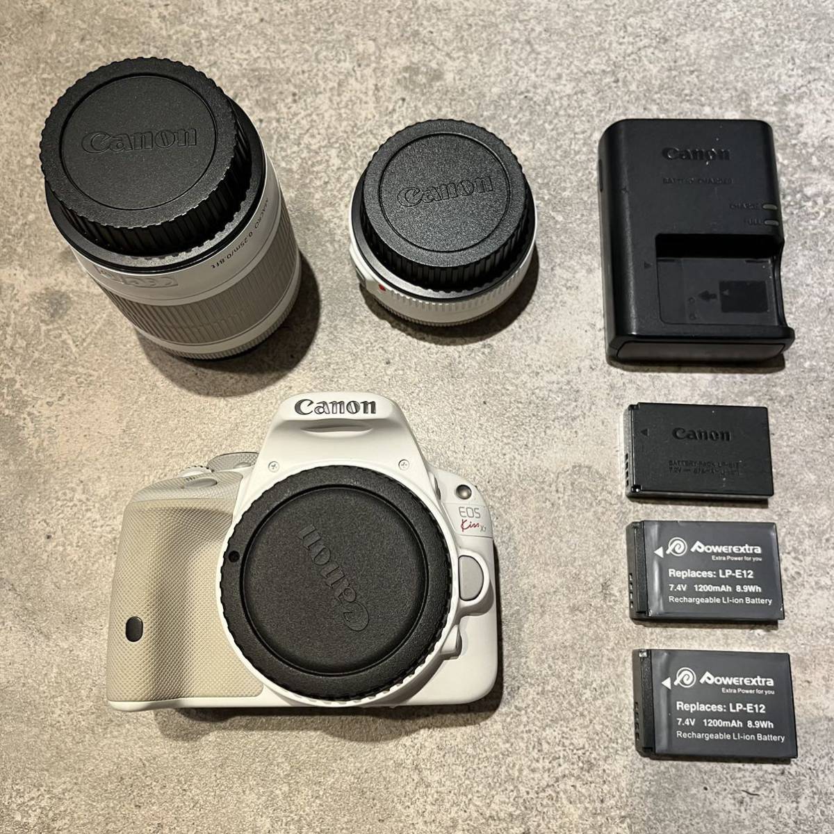 Canon キャノン デジタル一眼レフカメラ EOS Kiss X7 ホワイト ダブル