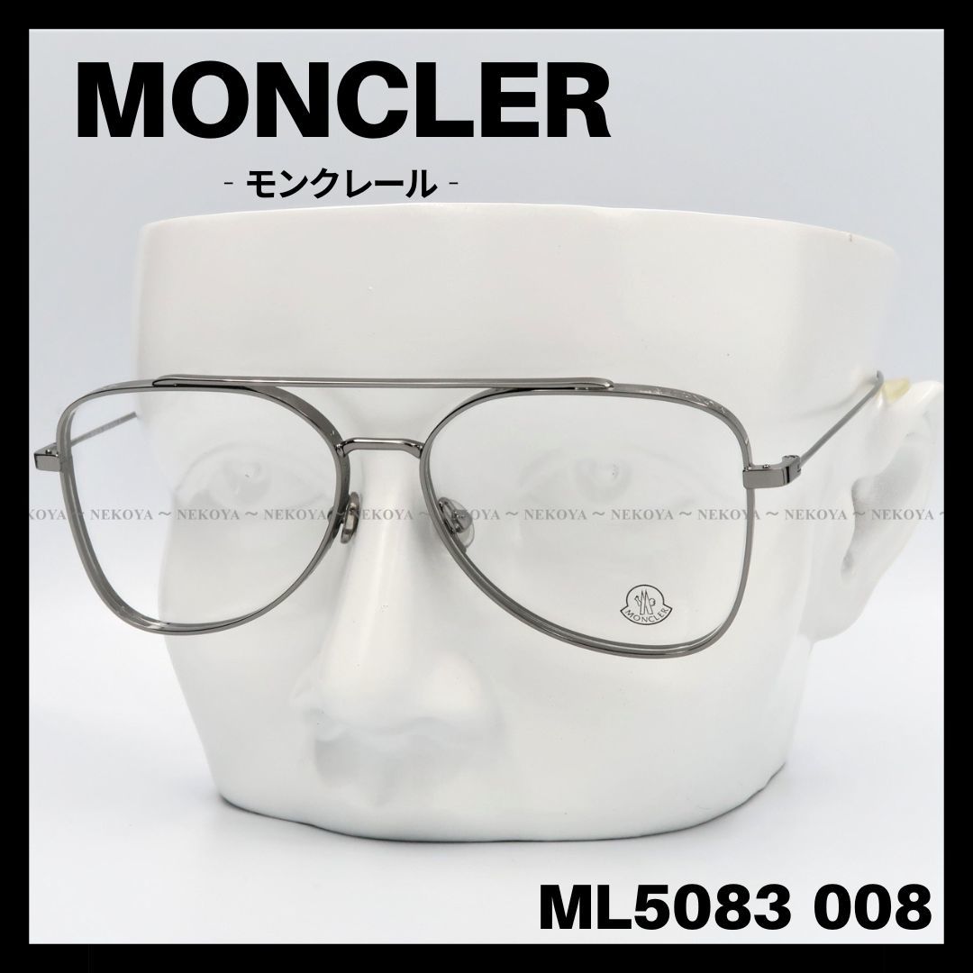 MONCLER　ML5083 008　メガネ フレーム　ガンメタ　モンクレール_画像1