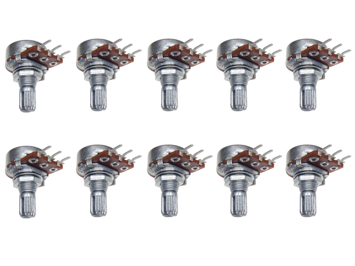 φ16mm 可変抵抗 ボリューム 単連 基板取り付けタイプ 組み合わせ自由10個入り_画像1