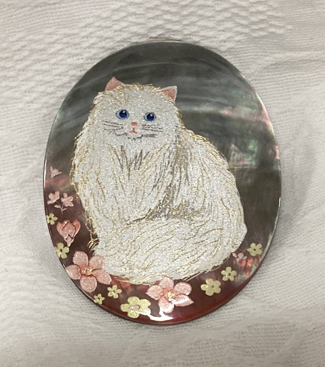 〇 近代蒔絵 山田平安堂 螺鈿蒔絵 山田玲子作 Rei 2way ブローチ