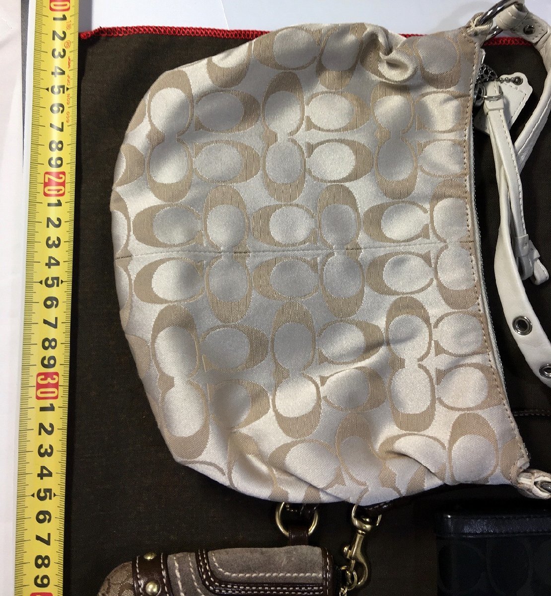 1円~COACH コーチ お財布 ショルダーバッグ まとめ4点組 ジャガード