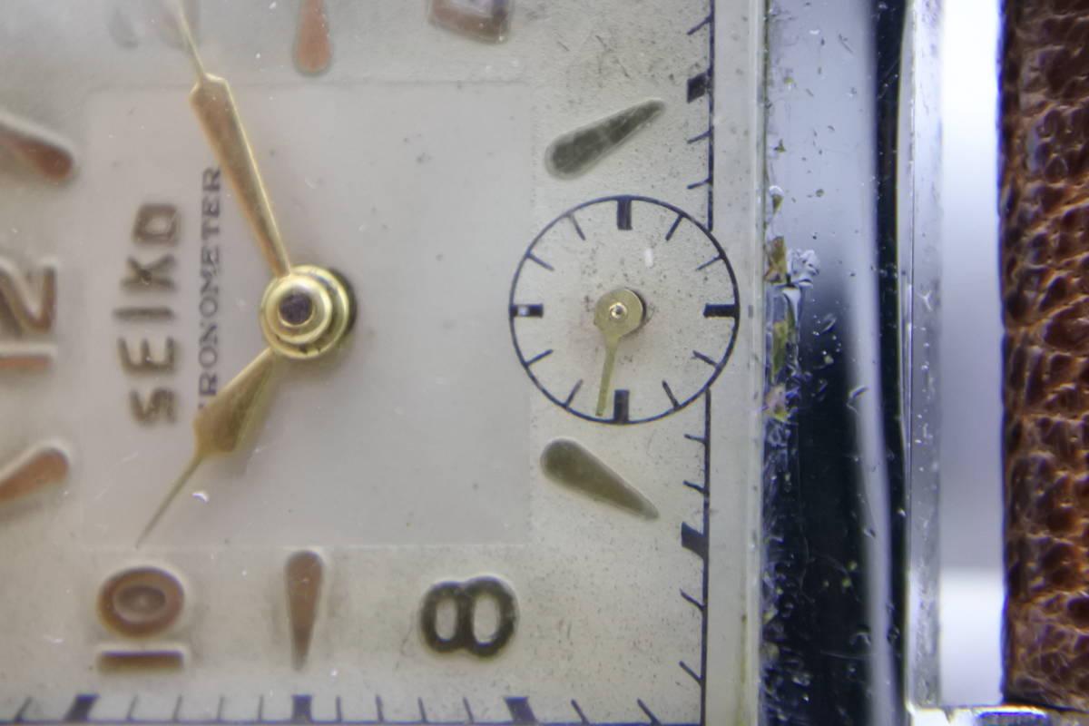 ☆1940〜1950年代製　SEIKO　セイコー　クロノメーター　手巻紳士腕時計　極珍S銘尾錠_画像9