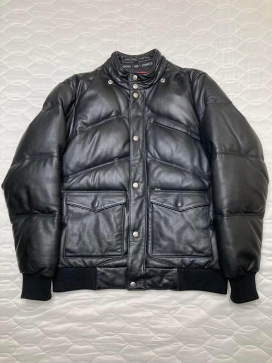 定価【110,000円！】SUPREME 07AW LEATHER DOWN JACKET フード付き