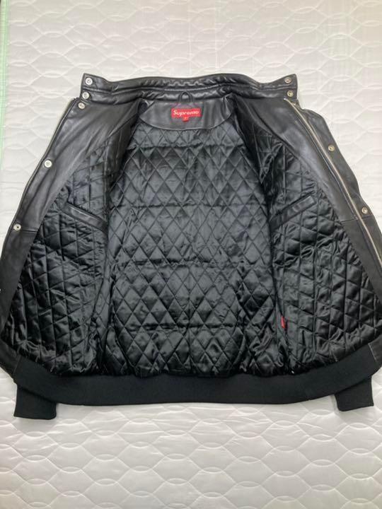 定価【110,000円！】SUPREME 07AW LEATHER DOWN JACKET フード付き