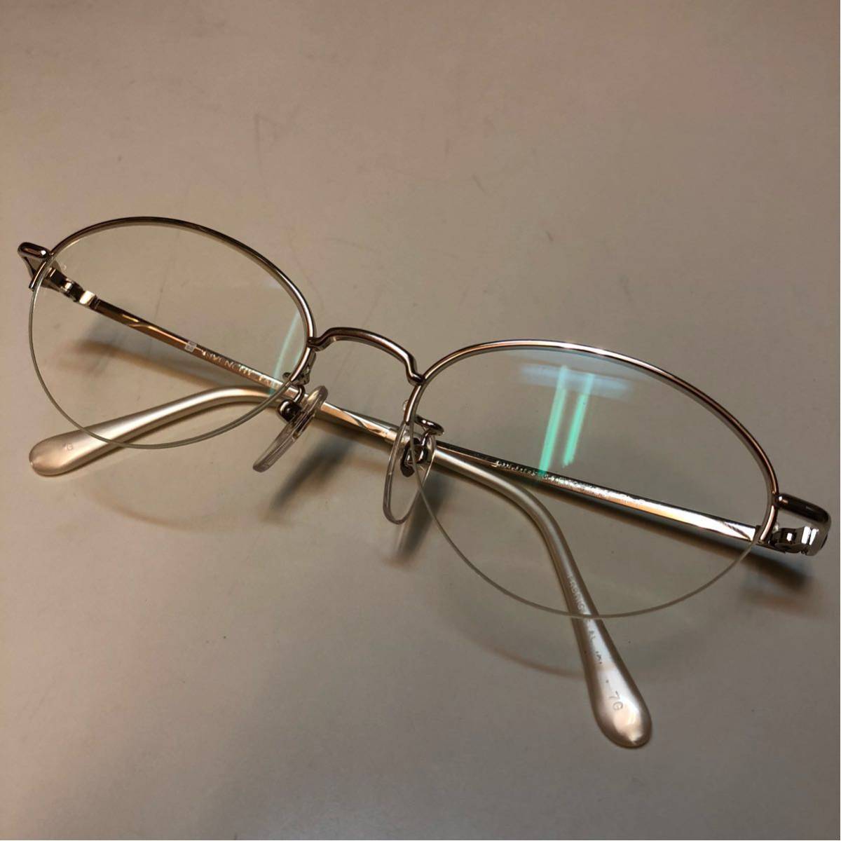 4143】GIVENCHY ジバンシィ 眼鏡 メガネ ハーフリム 度入り 金属