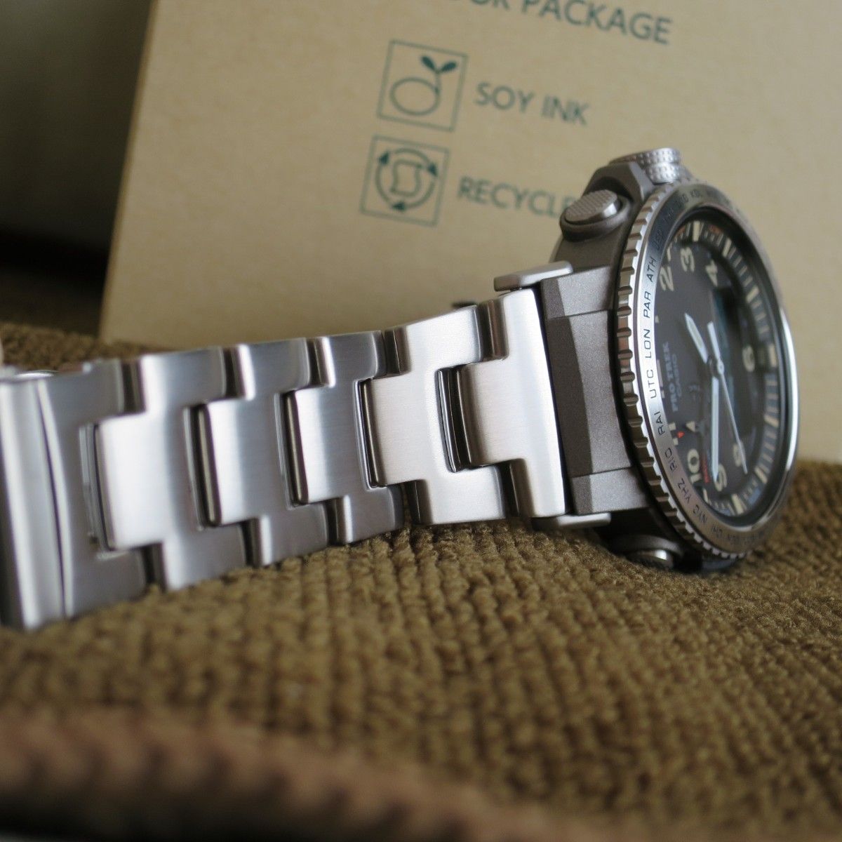 CASIO PRO TREK PRW-50T-7AJF 超美品 チタンバンド トリプルセンサー 備品全て有り カシオ プロトレック
