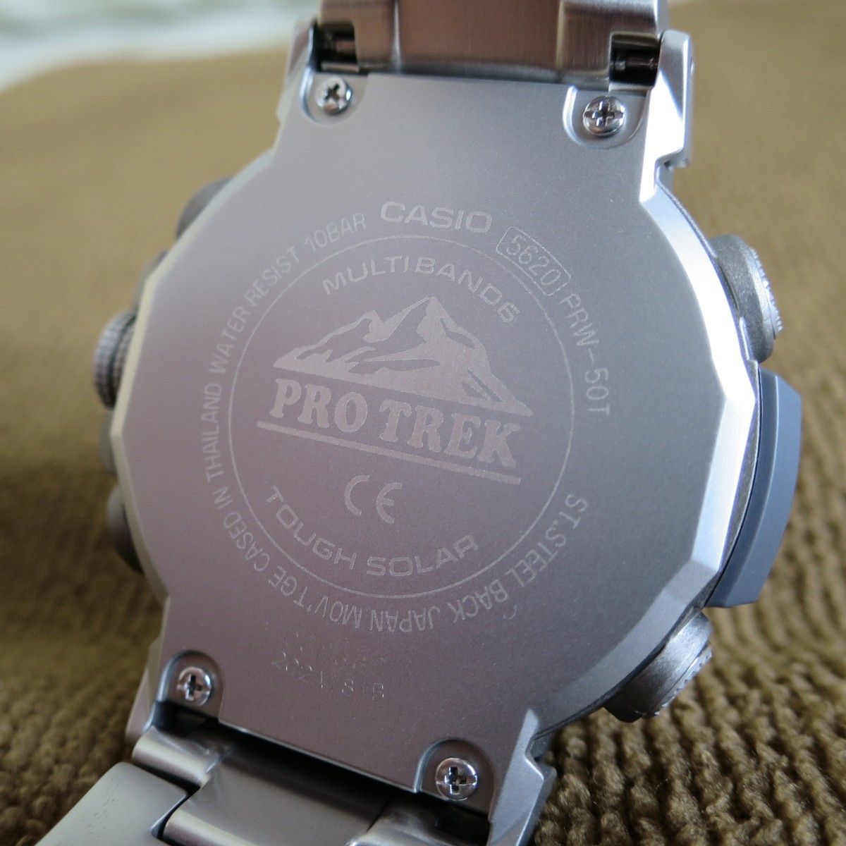 CASIO PRO TREK PRW-50T-7AJF 超美品 チタンバンド トリプルセンサー 備品全て有り カシオ プロトレック