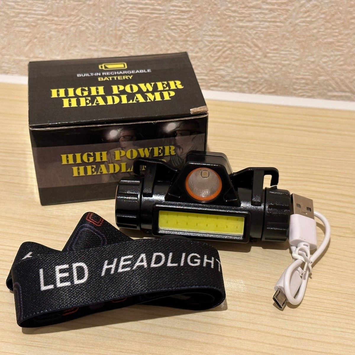 ヘッドライト 充電式 ライト 小型軽量 夜釣り 作業灯 夜間 登山 アウトドア