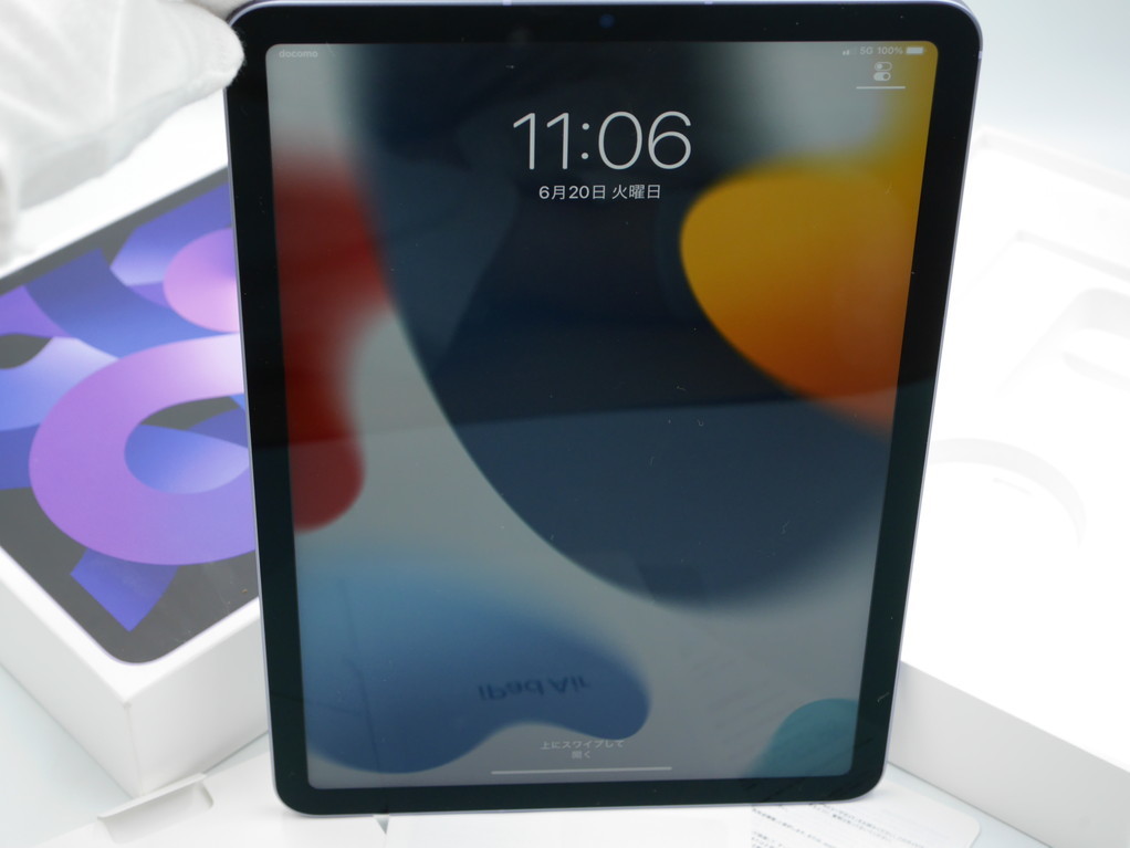 美品○iPad Air5 (第5世代)64GB パープル wifi+cellモデル○MME93J