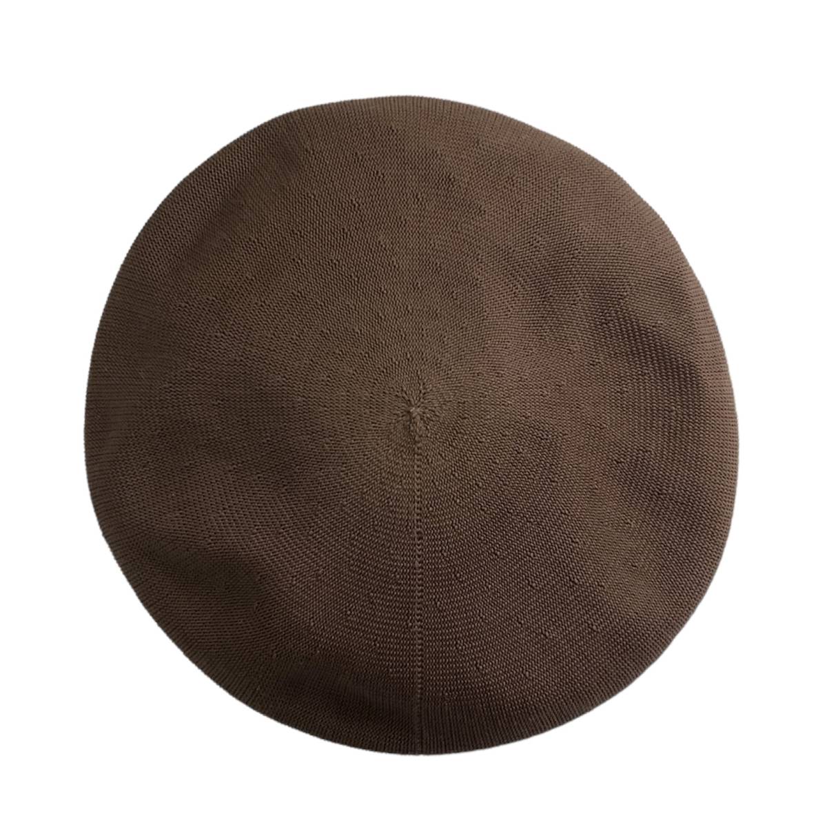 *KANGOL Kangol VINTAGE Британия производства MADE IN ENGLAND берет шляпа одноцветный Brown чай цвет голова вокруг 52.5[ letter pack почтовый сервис плюс отправка по почте возможно ] полки 