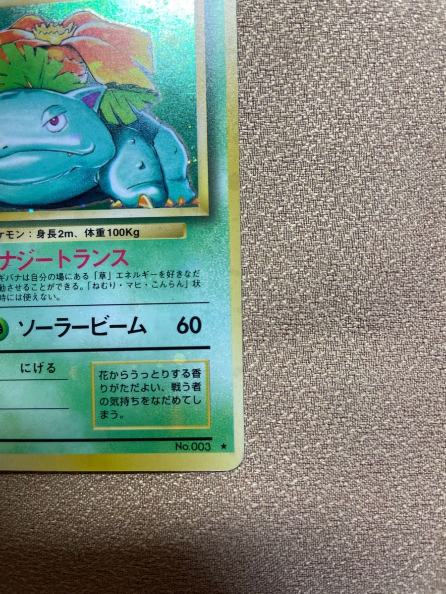 ポケモンカード　旧裏面　旧裏　フシギバナ　十字ホロ　枠ずれエラーカード